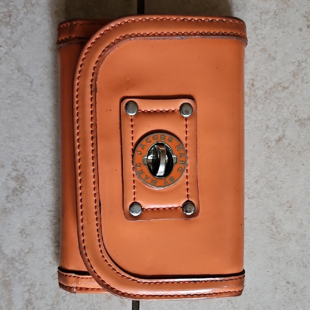 Marc By Marc Jacobs Orange Leather Wallet